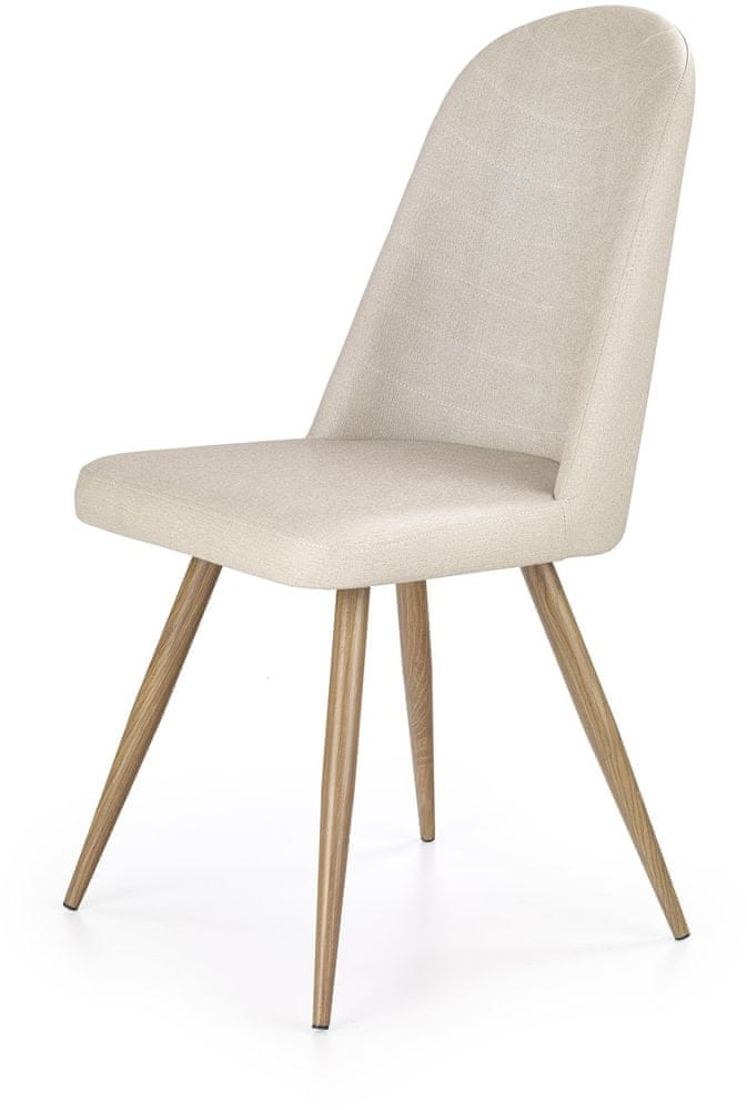 Halmar Jedálenská stolička K214, krémová / dub medový